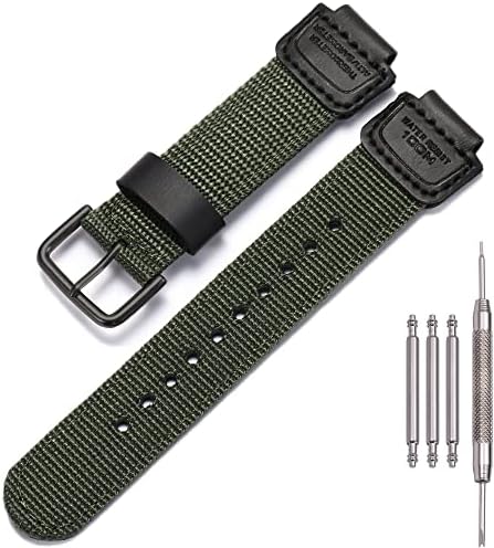 16mm g shock Replacement Strap Compatible with Casio DW5600E 6900 GA100 110 700 2100 AWG M100 GW9400 Nylon Leather Watch Band armygreen price in Saudi Arabia Amazon Saudi Arabia kanbkam